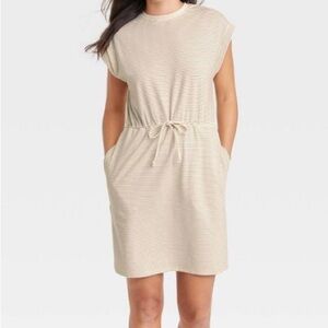 A New Day cotton drawstring Dress in black